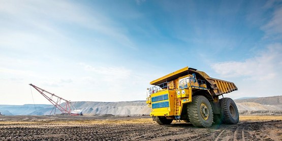 yellow dump truck