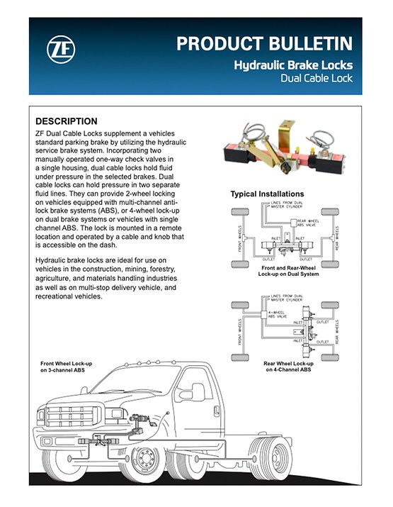 Hydraulic Brake Locks - Dual Cable Lock (Form Number 80-950-056)